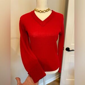Vintage timeless red 100% acrylic sweater. What doesn’t this beauty go with?